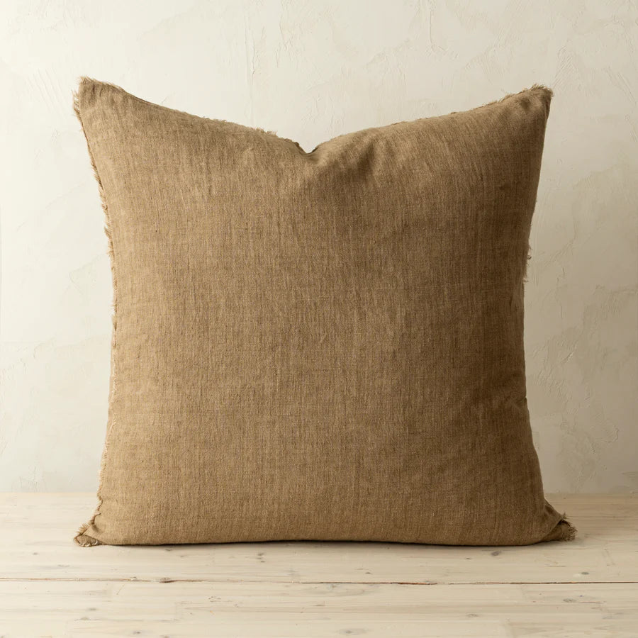 Hazelnut Lina Linen-24" Pillow