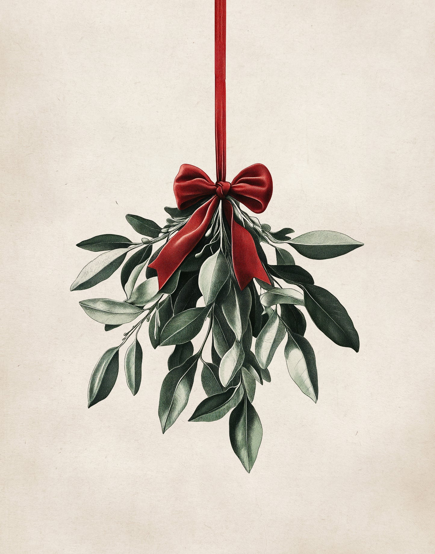 Mistletoe & Bow Print (no frame)