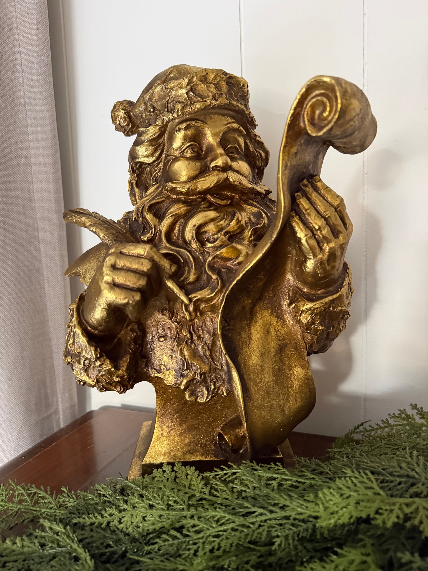 Gold Santa Bust