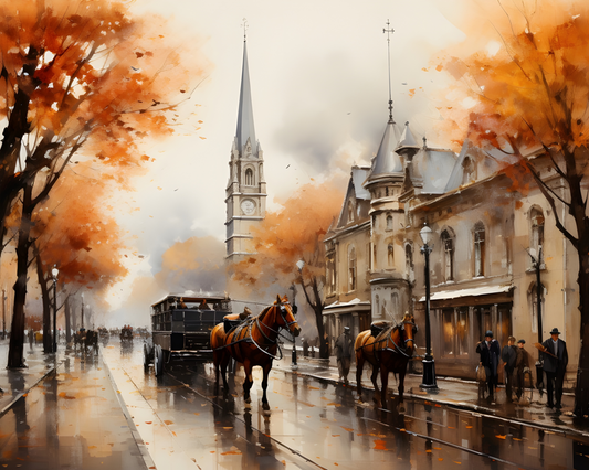 Autumn Carriage Ride Print (no frame)