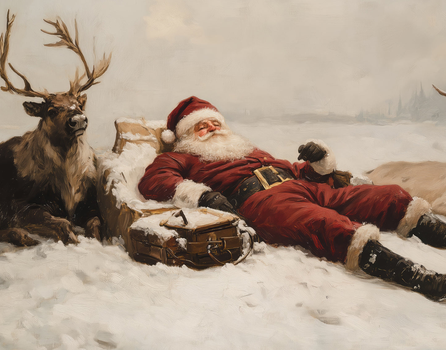 Santa's Nap Time Print (no frame)