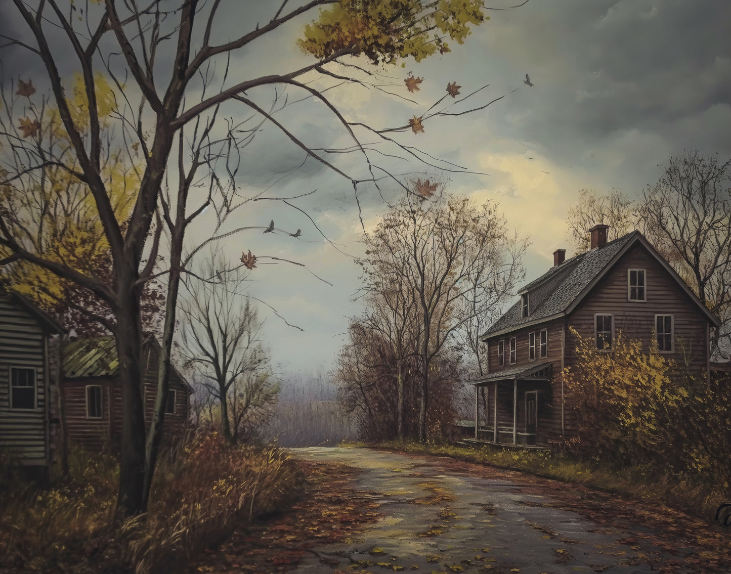 Autumn Town Print (no frame)