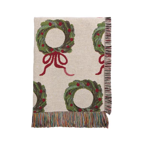 Classic Wreath Jacquard Throw Blanket