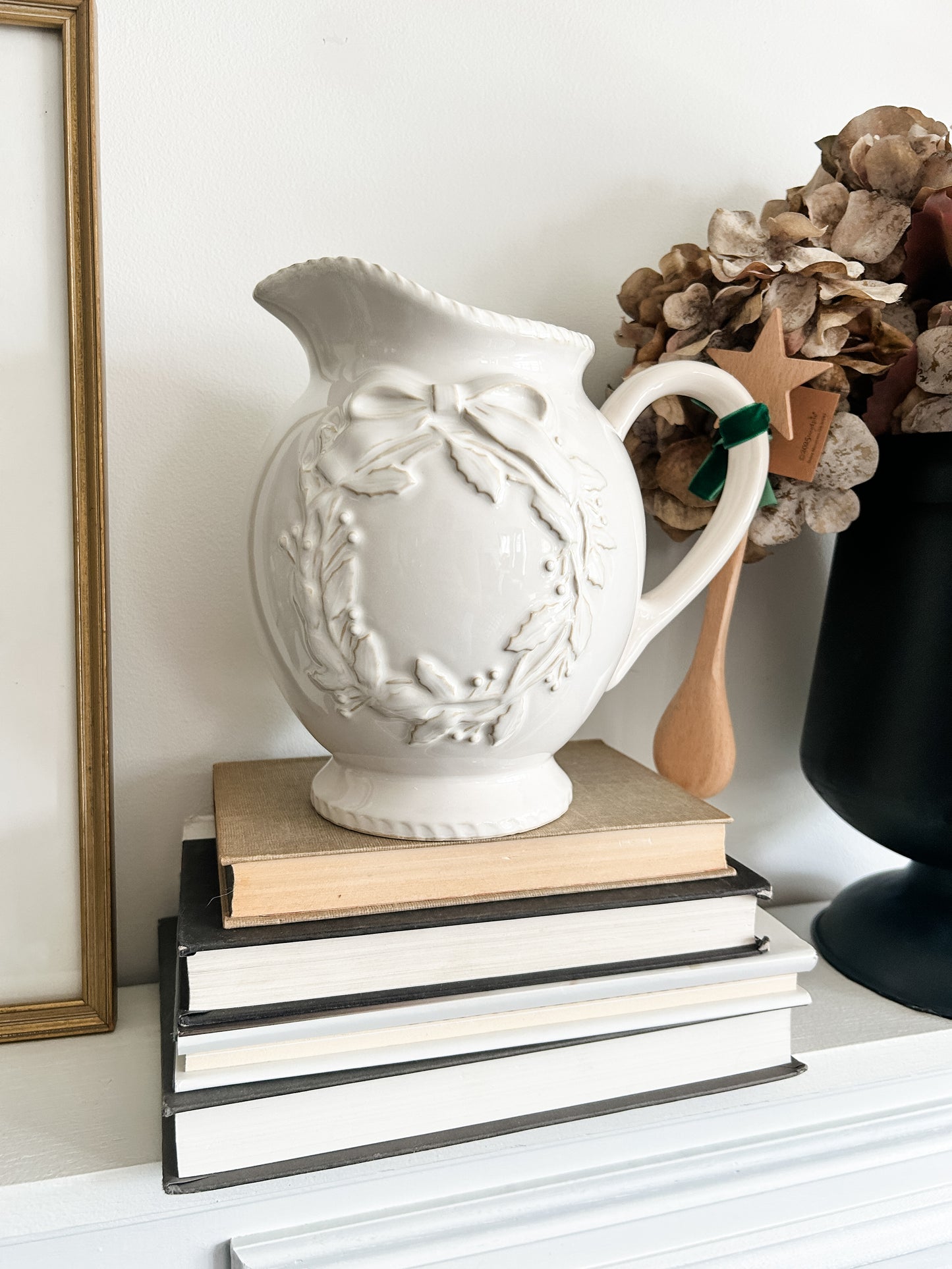 Embossed Wreath Pitcher