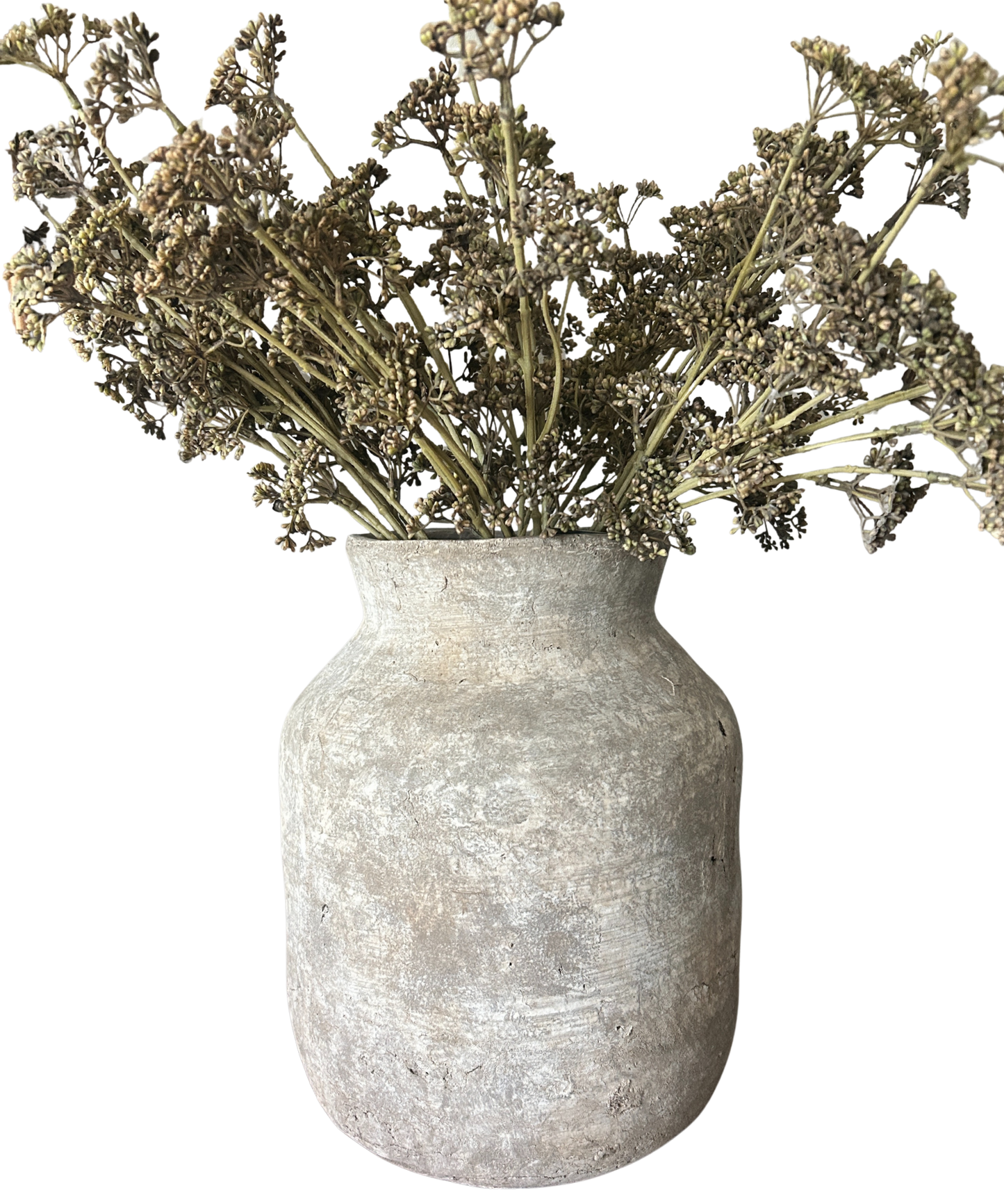 Large Greige Textured Vase