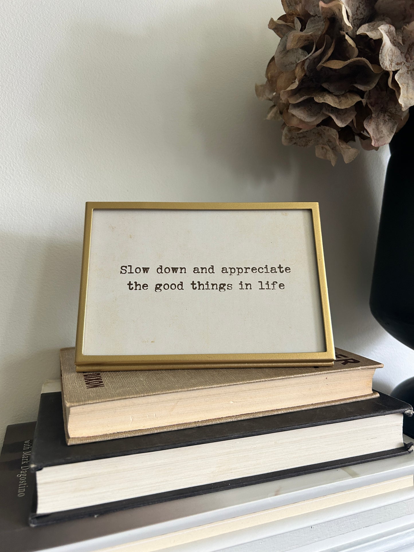 Framed Quotes in Gold 4x6" Frame