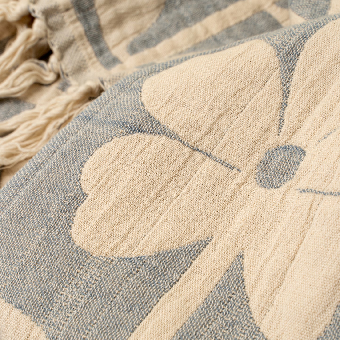 Blue Daisy Days Throw Blanket