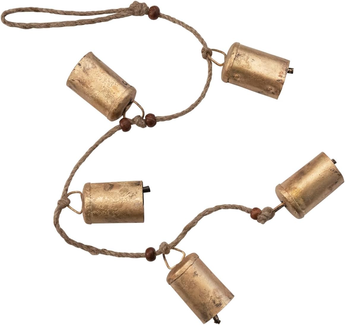 Antique Bell Hanger with Jute & Beads