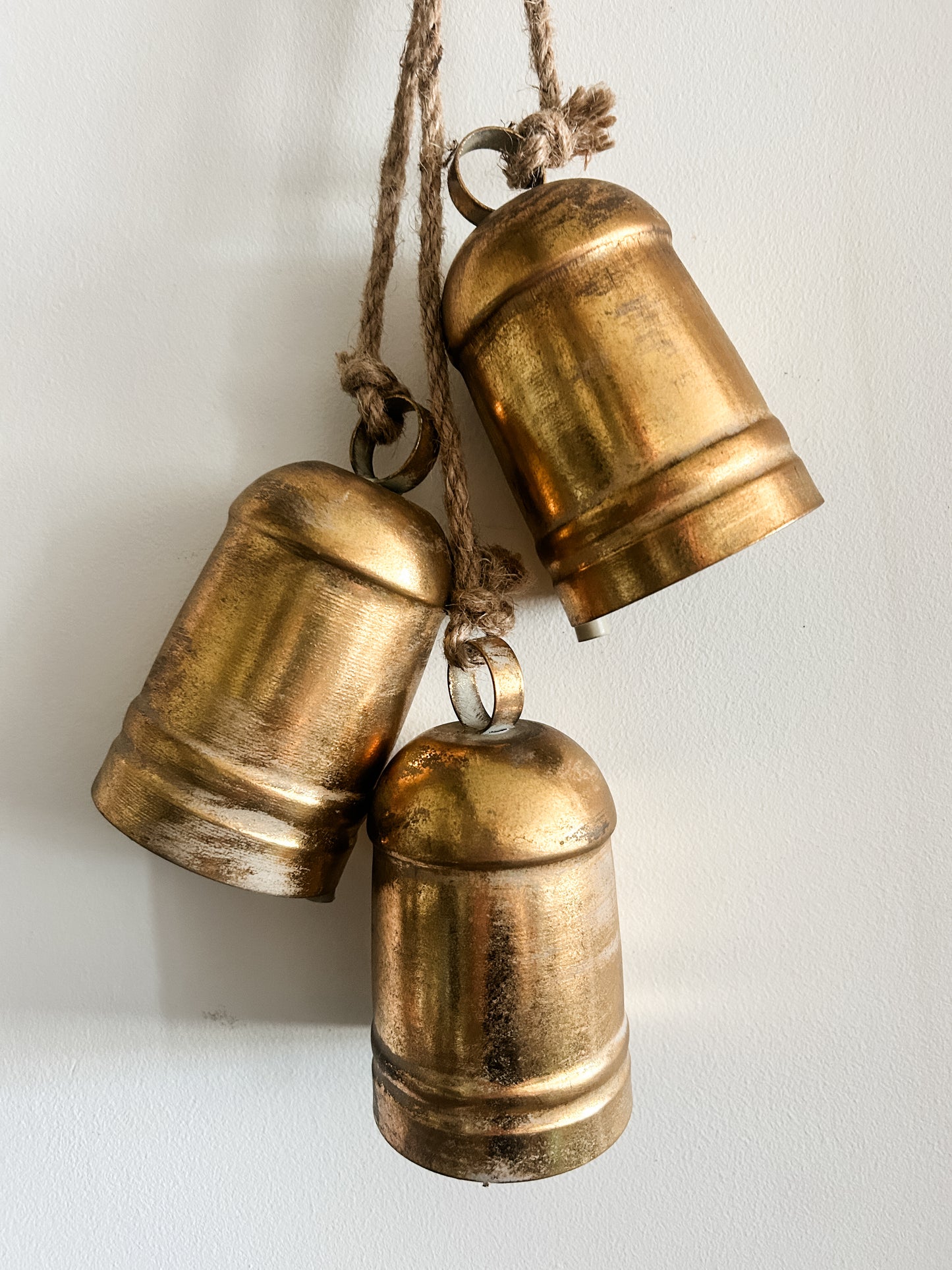 Gold Cylinder Bell Trio Hanger