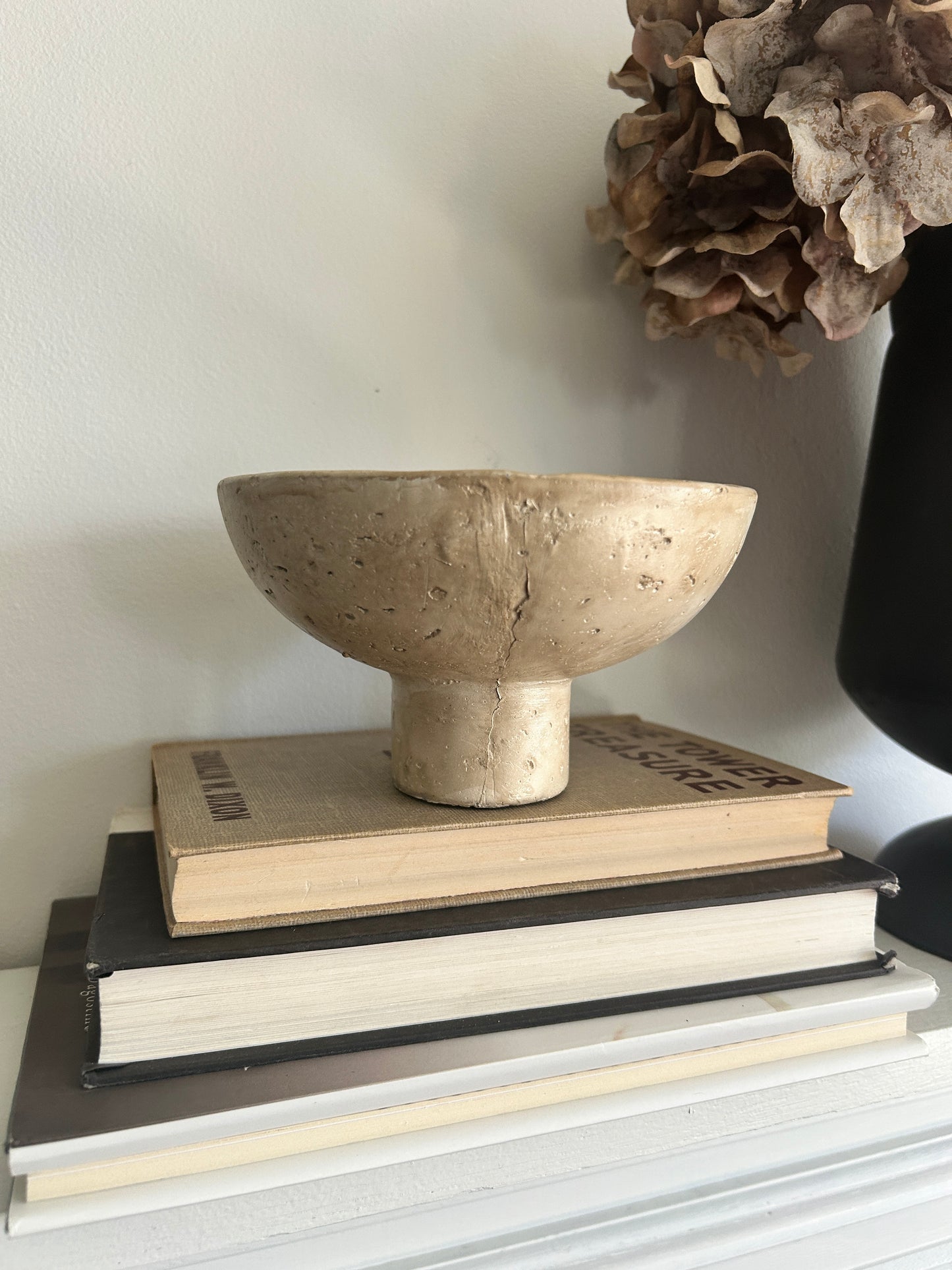 Travertine Look Cement Bowls Assorted