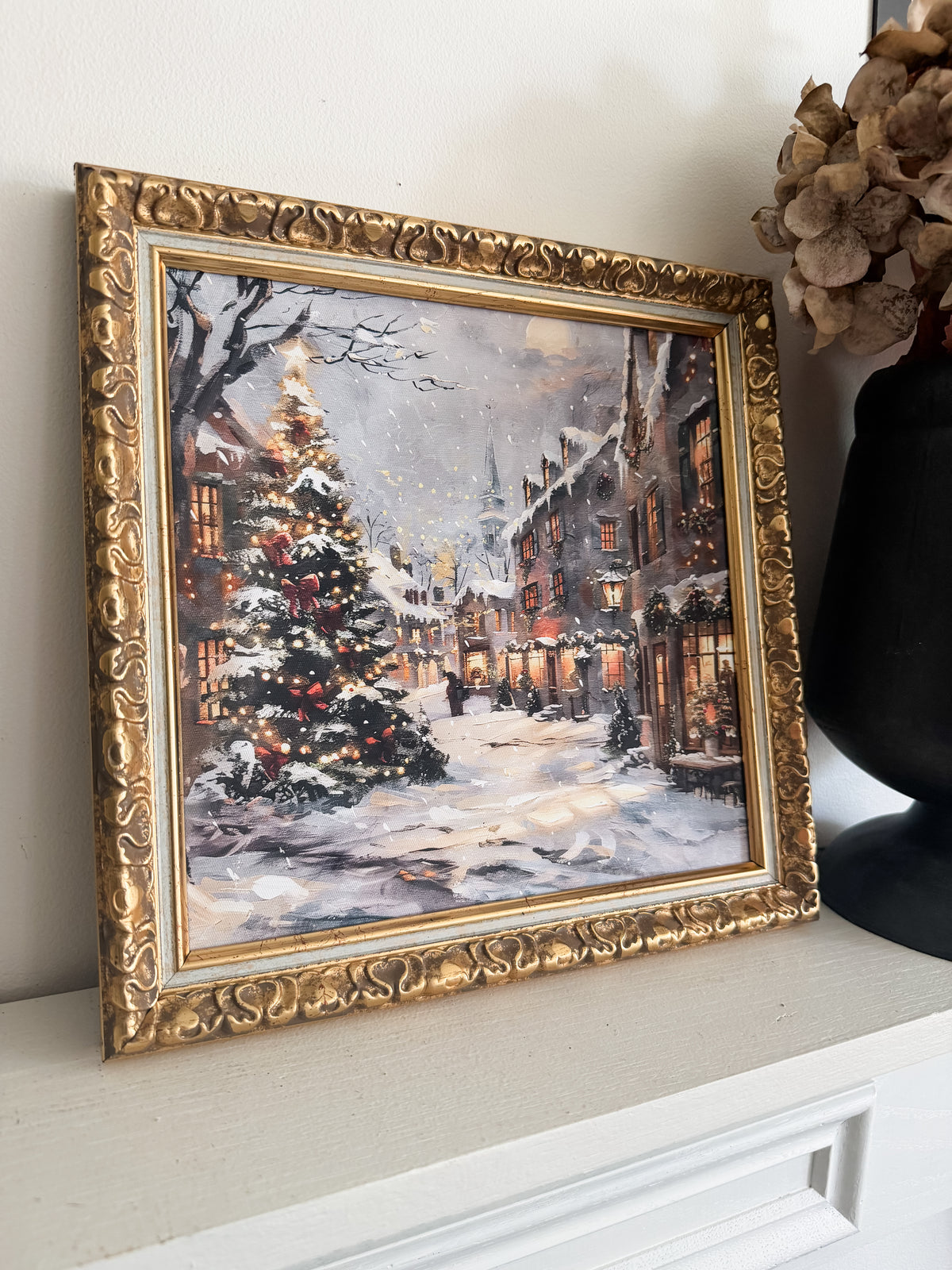 Large Town Square Holiday Art- 10 x 10"