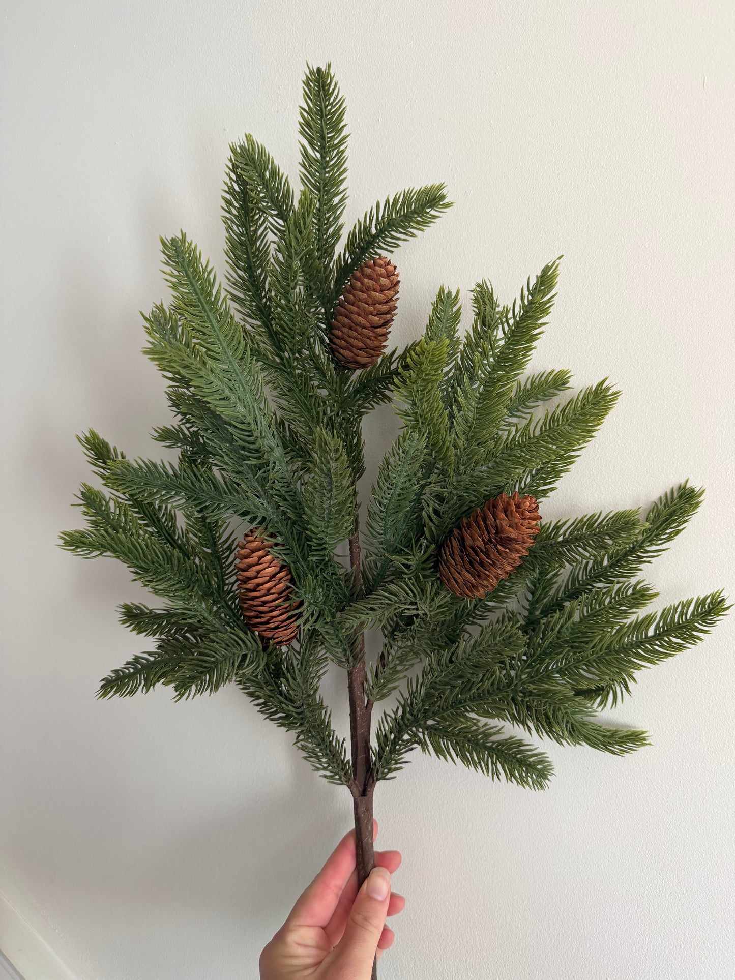 Real Touch Spruce & Pinecone Spray- 30.5"