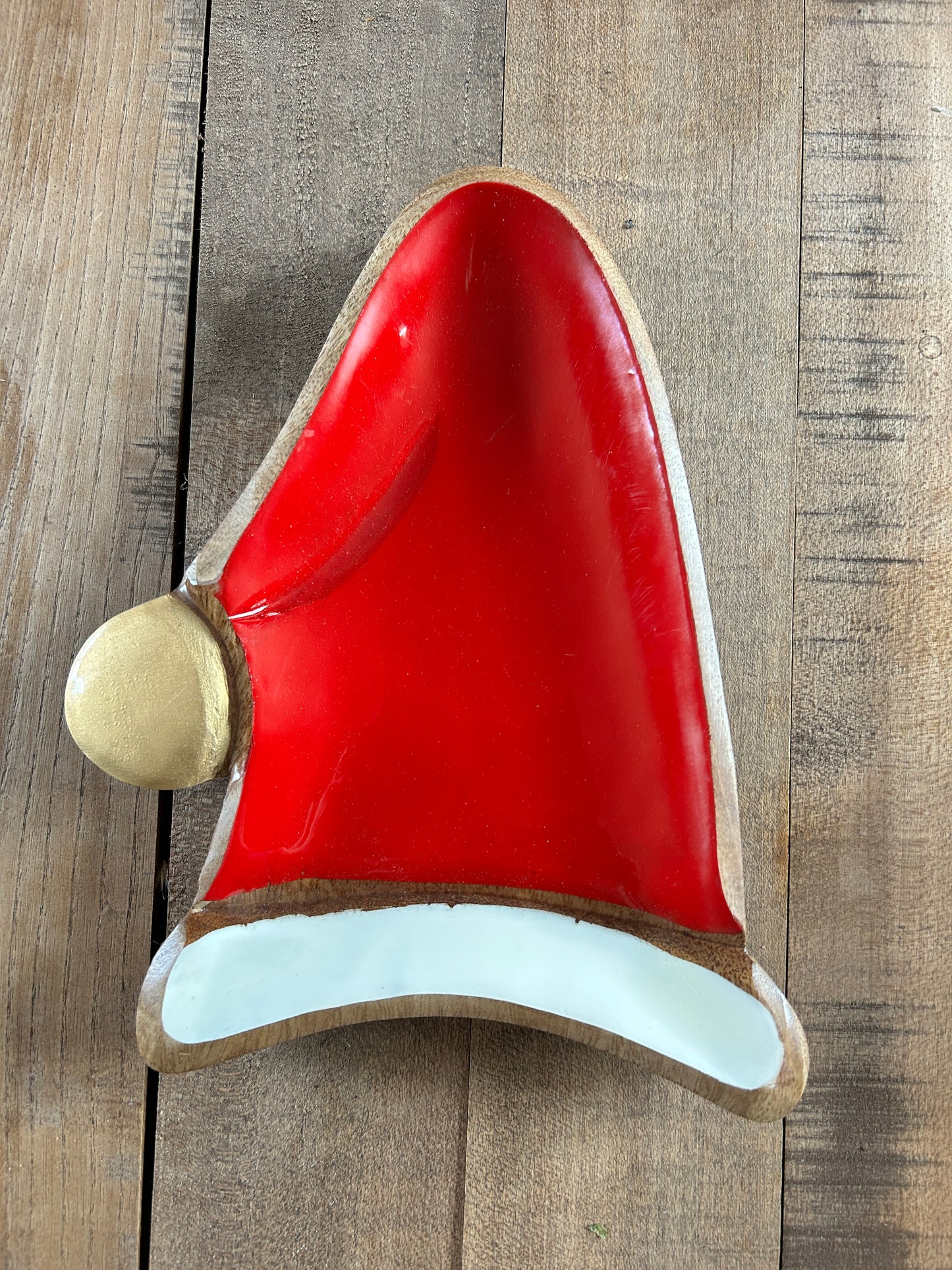 Wood Santa Cap Dish