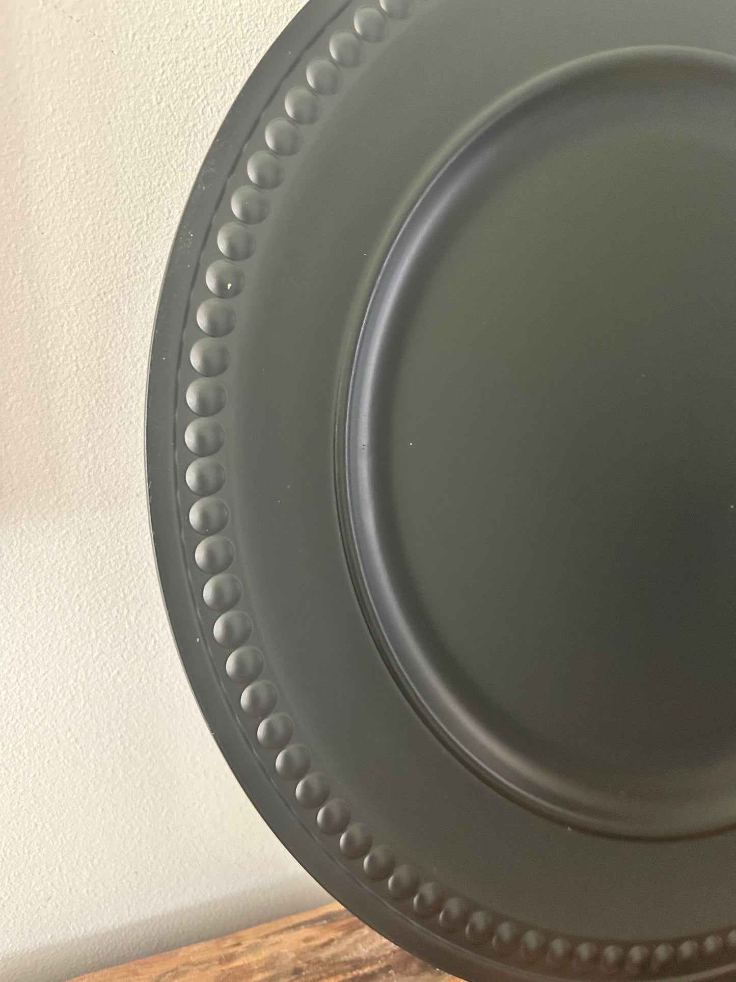 Black Beaded Charger Plates