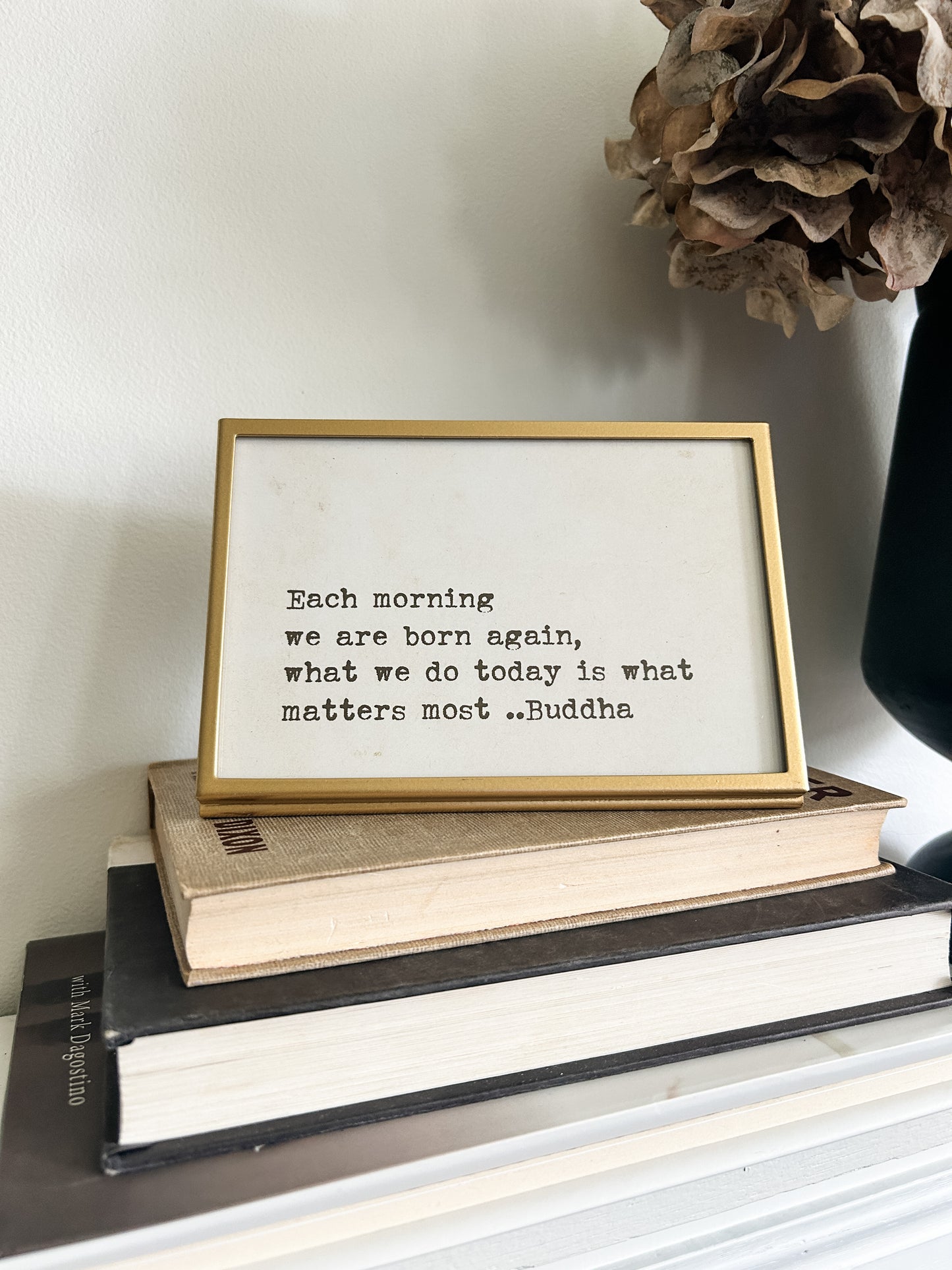 Framed Quotes in Gold 4x6" Frame