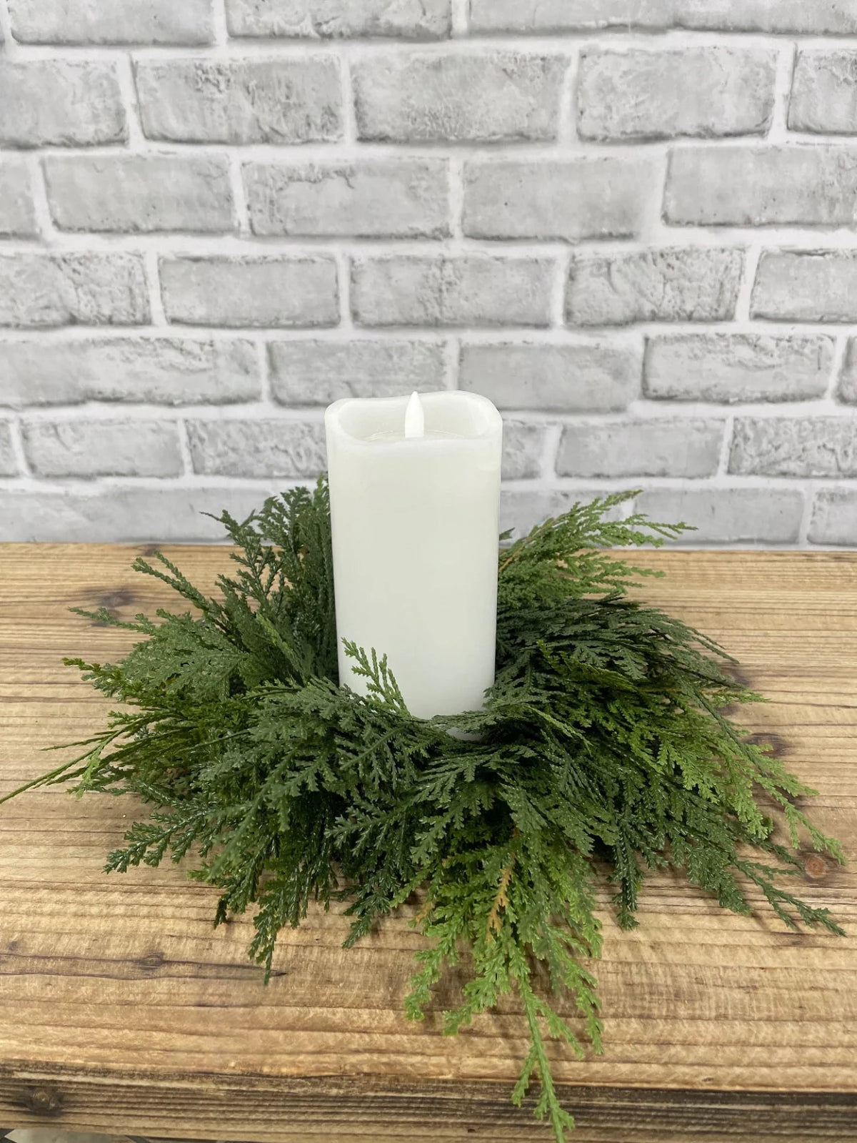 Real Touch Mini Lush Northern White Cedar Wreath