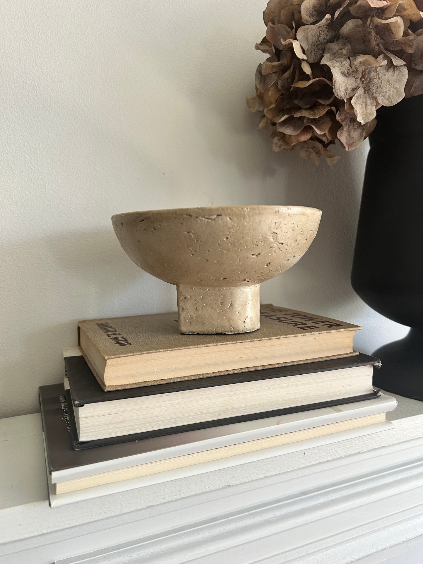 Travertine Look Cement Bowls Assorted
