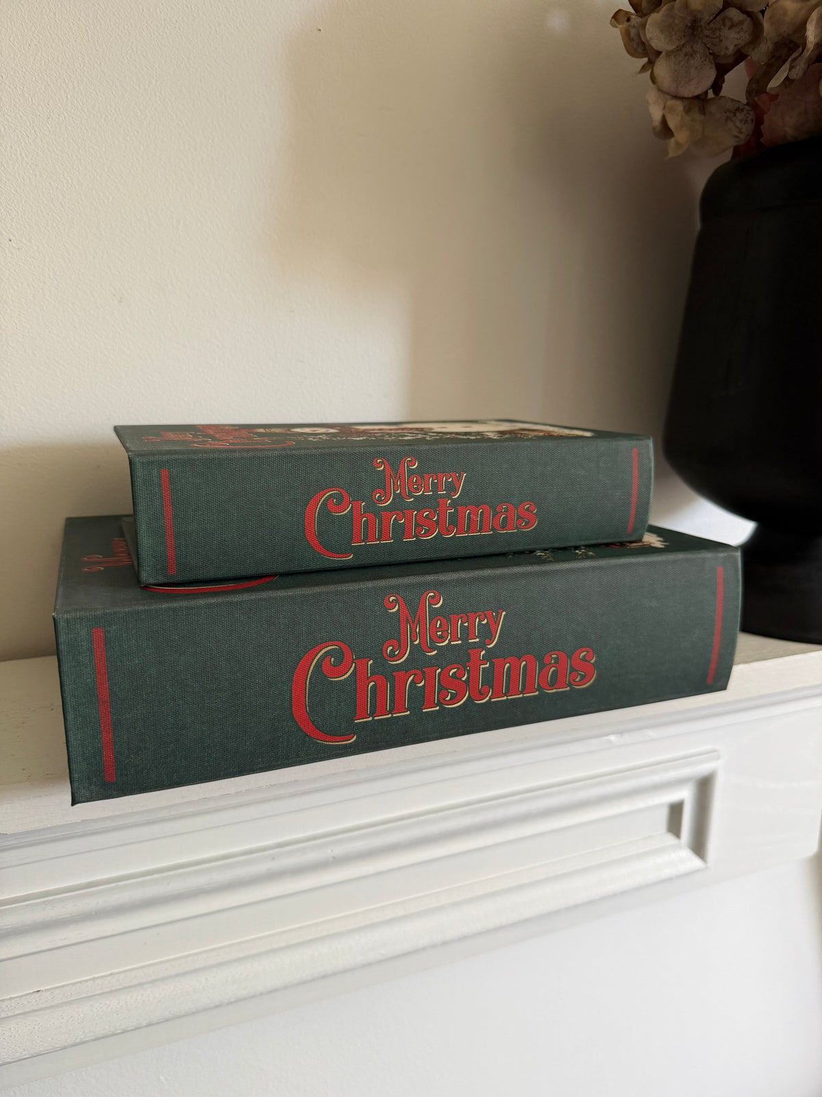 Merry Christmas Snowman Storage Books- Set of 2