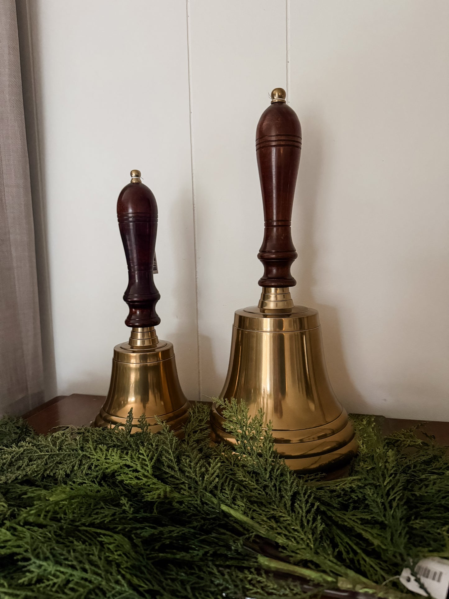 Oversized Brass & Wood Bells Assorted