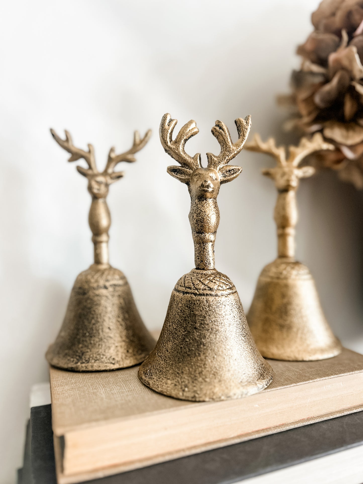 Cast Iron Reindeer Bells Assorted