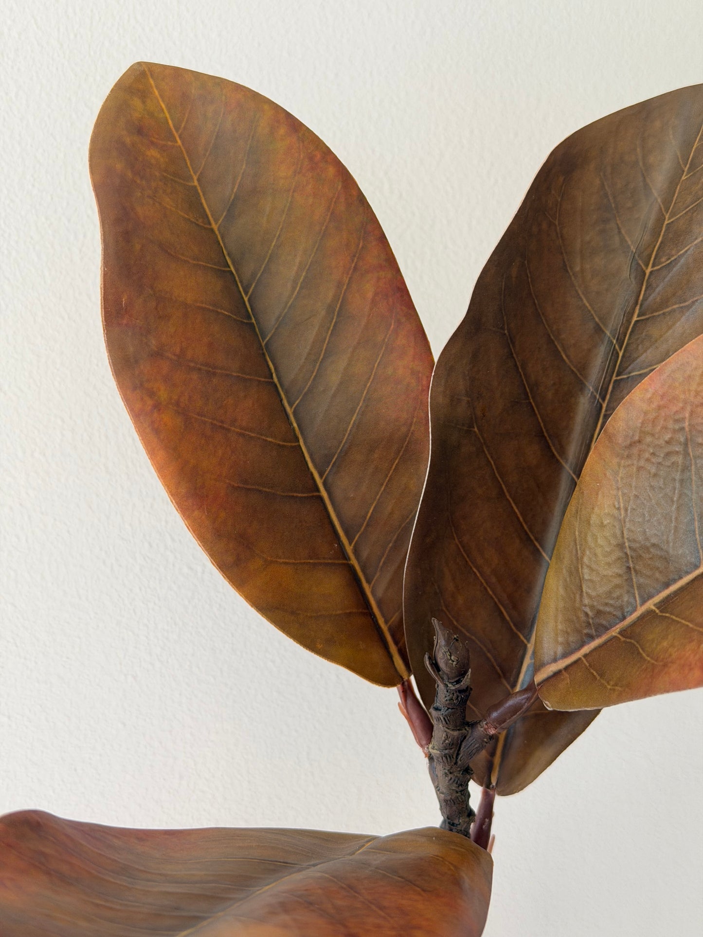 Olive Brown Magnolia Spray- 18"