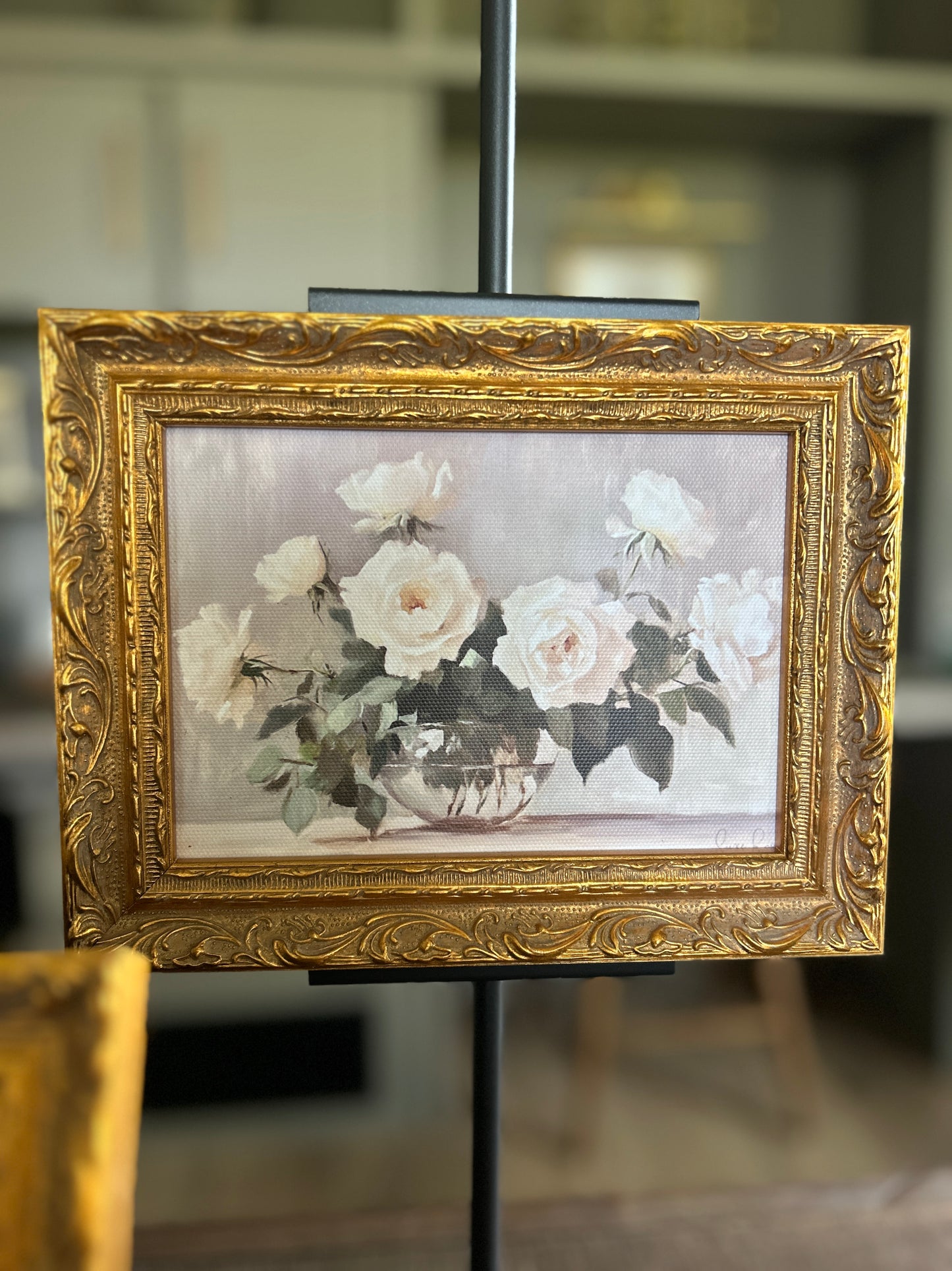 White Rose Bouquet Framed Art
