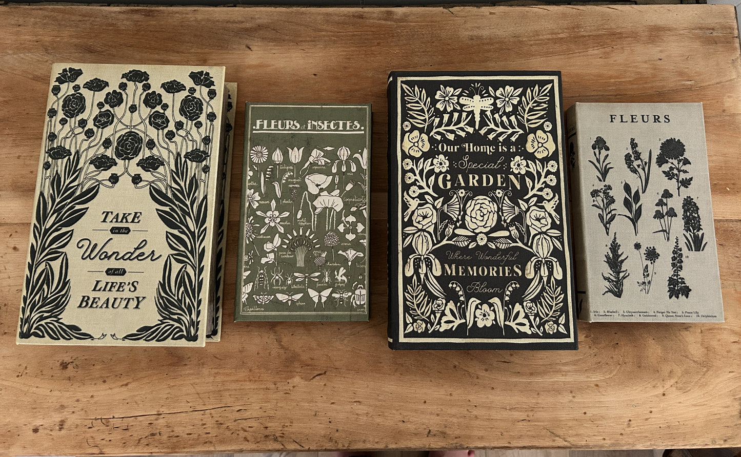 Garden Inspired Linen Storage Books