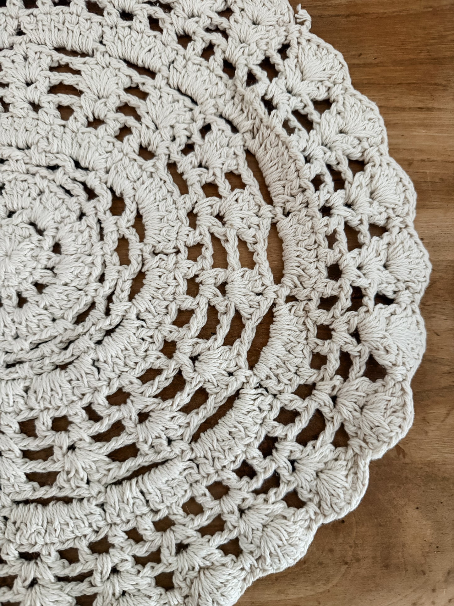 Cream Crocheted Placemat