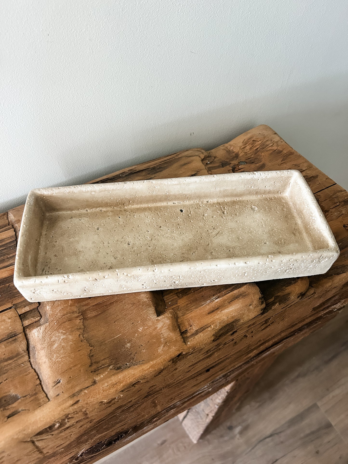 Travertine Look Cement Tray