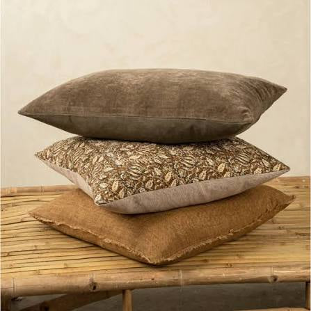 Carob Vera Velvet Lumbar Pillow