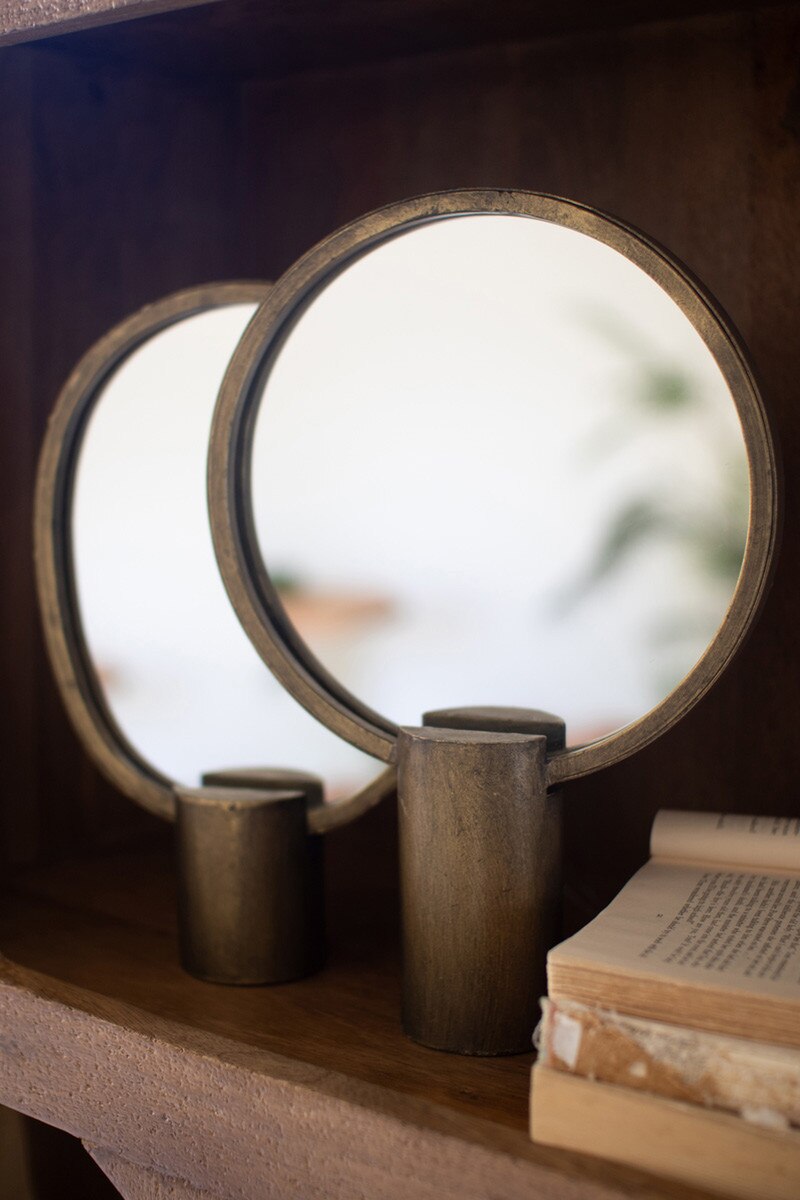 Tabletop Antiqued Gold Mirrors Assorted Sizes