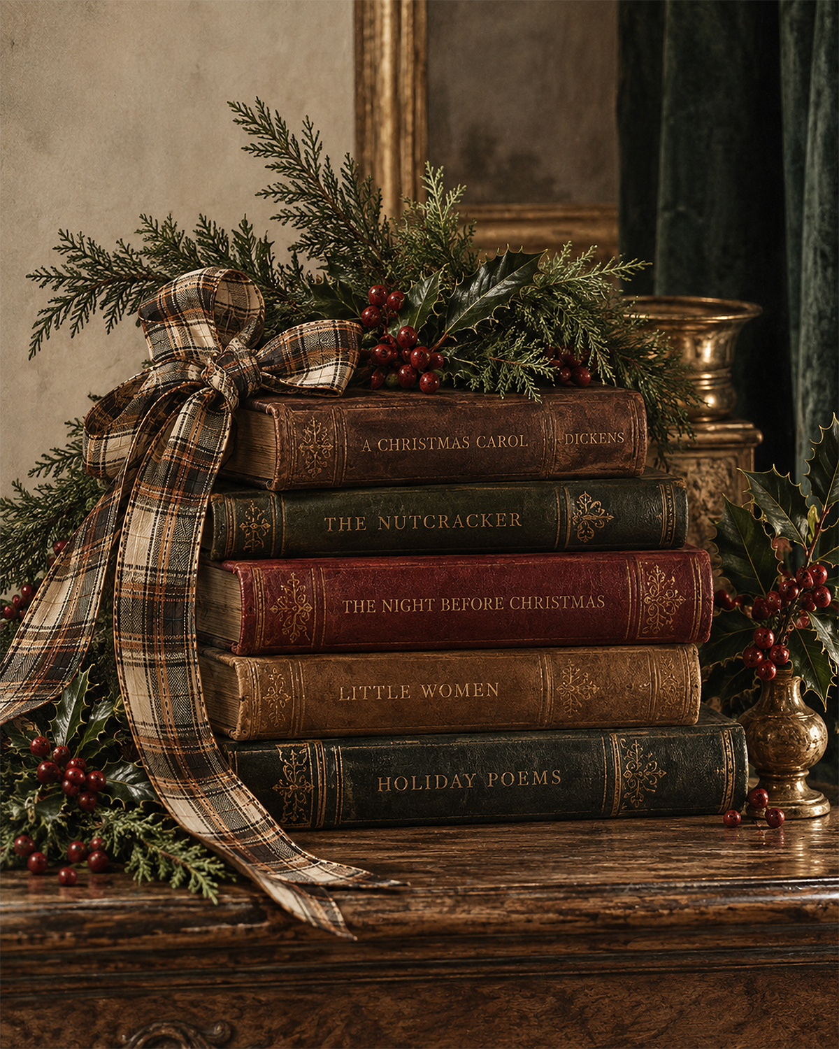 Christmas Books Print (no frame)- Preorder