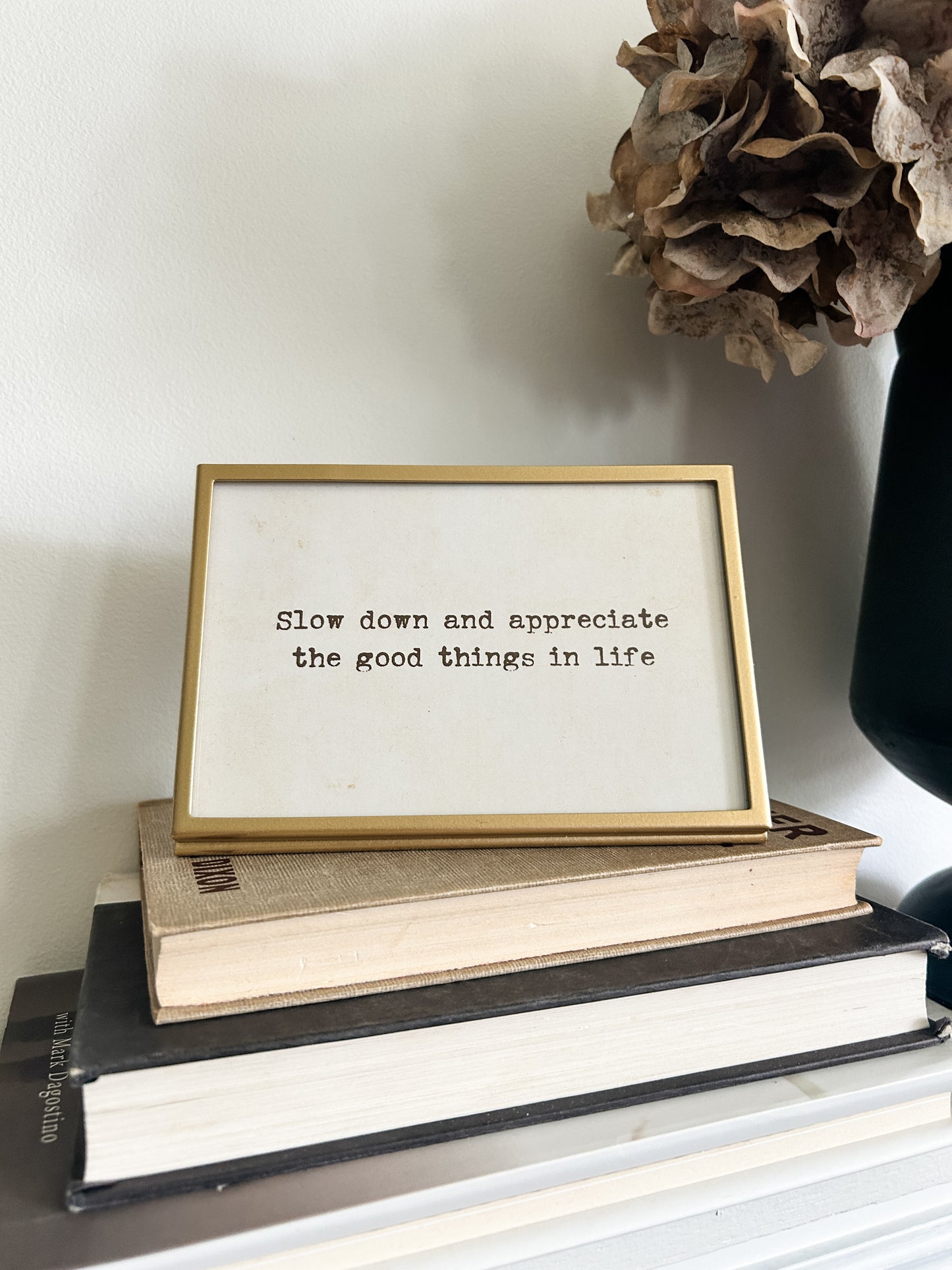 Framed Quotes in Gold 4x6" Frame