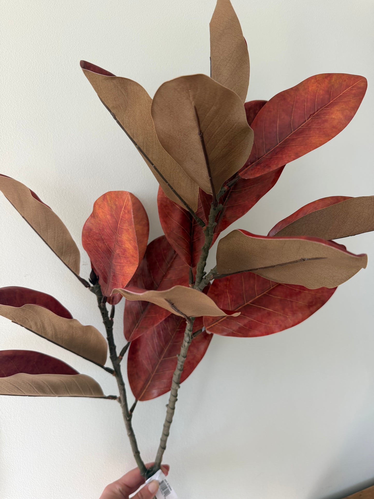 Copper & Red Magnolia Leaf Spray- 45"
