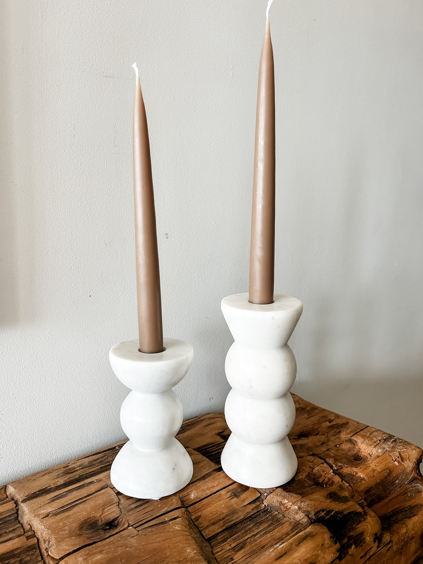 Large Solid Marble Taper Candle Holder