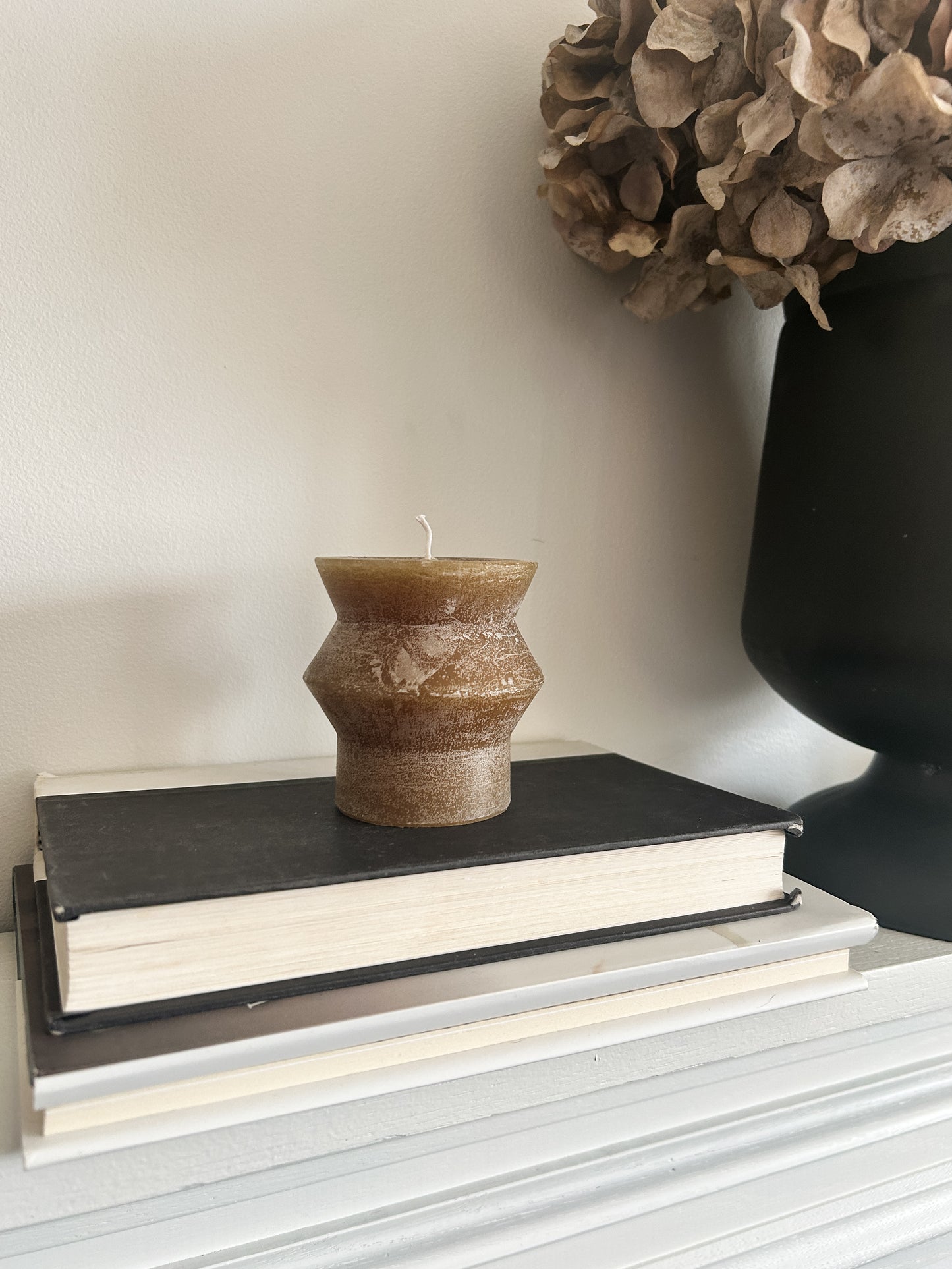 Olive Totem Pillar Candle