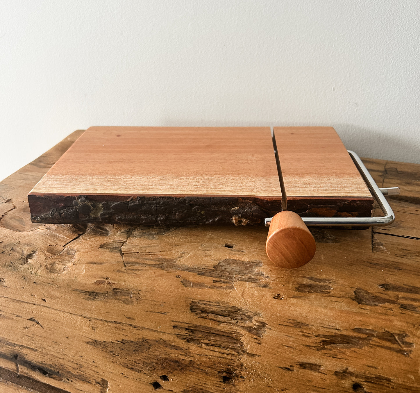 Mahogany Wood & Stainless Steel Cheese Slicer