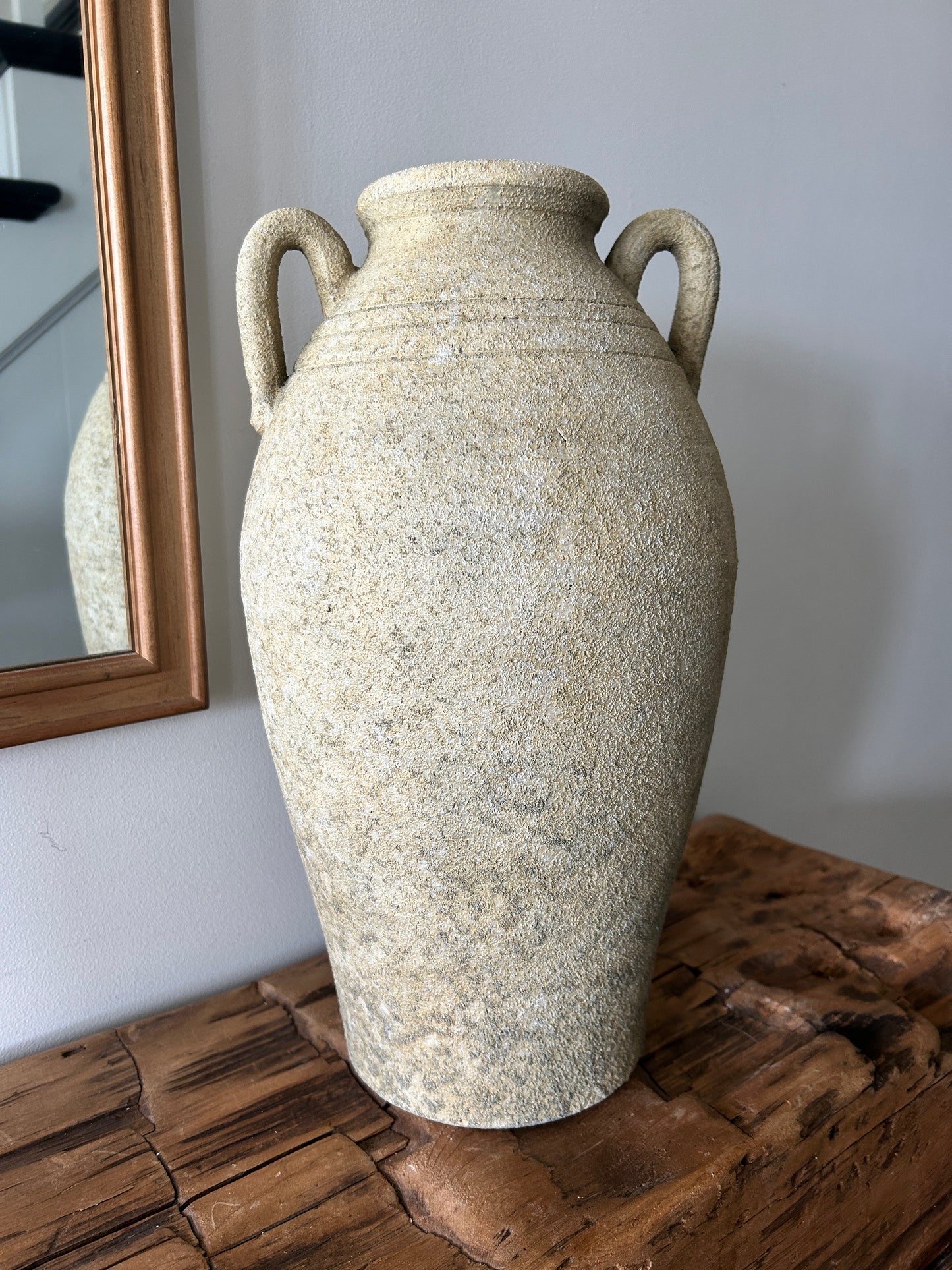 Stasia Tall Natural Wash Two Handle Jug