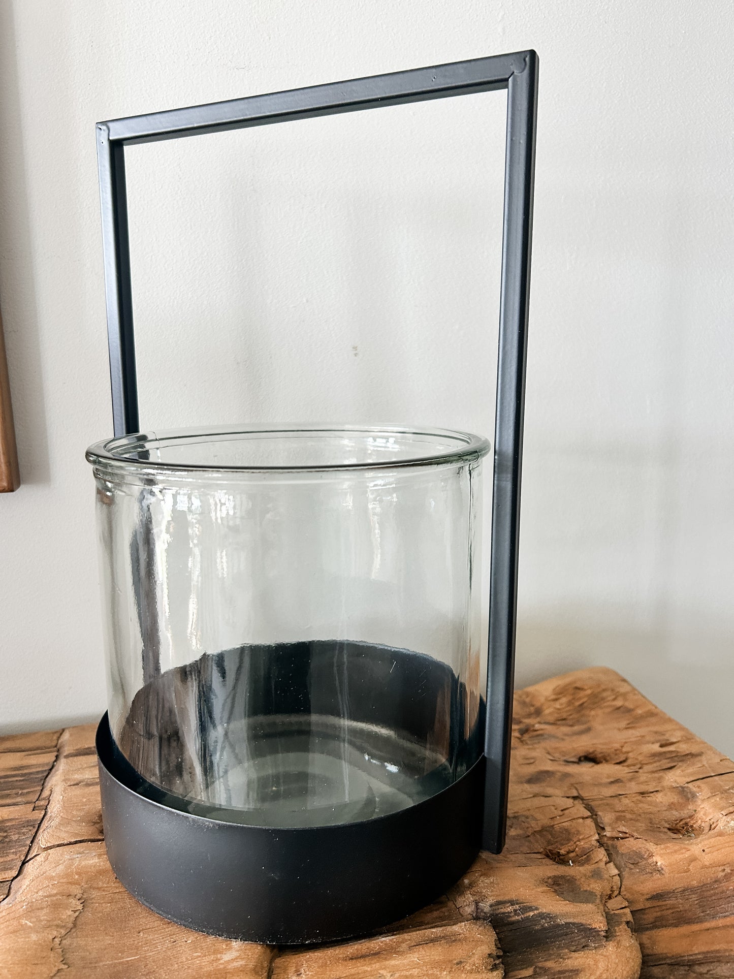 Modern Black Metal Candle Hurricane