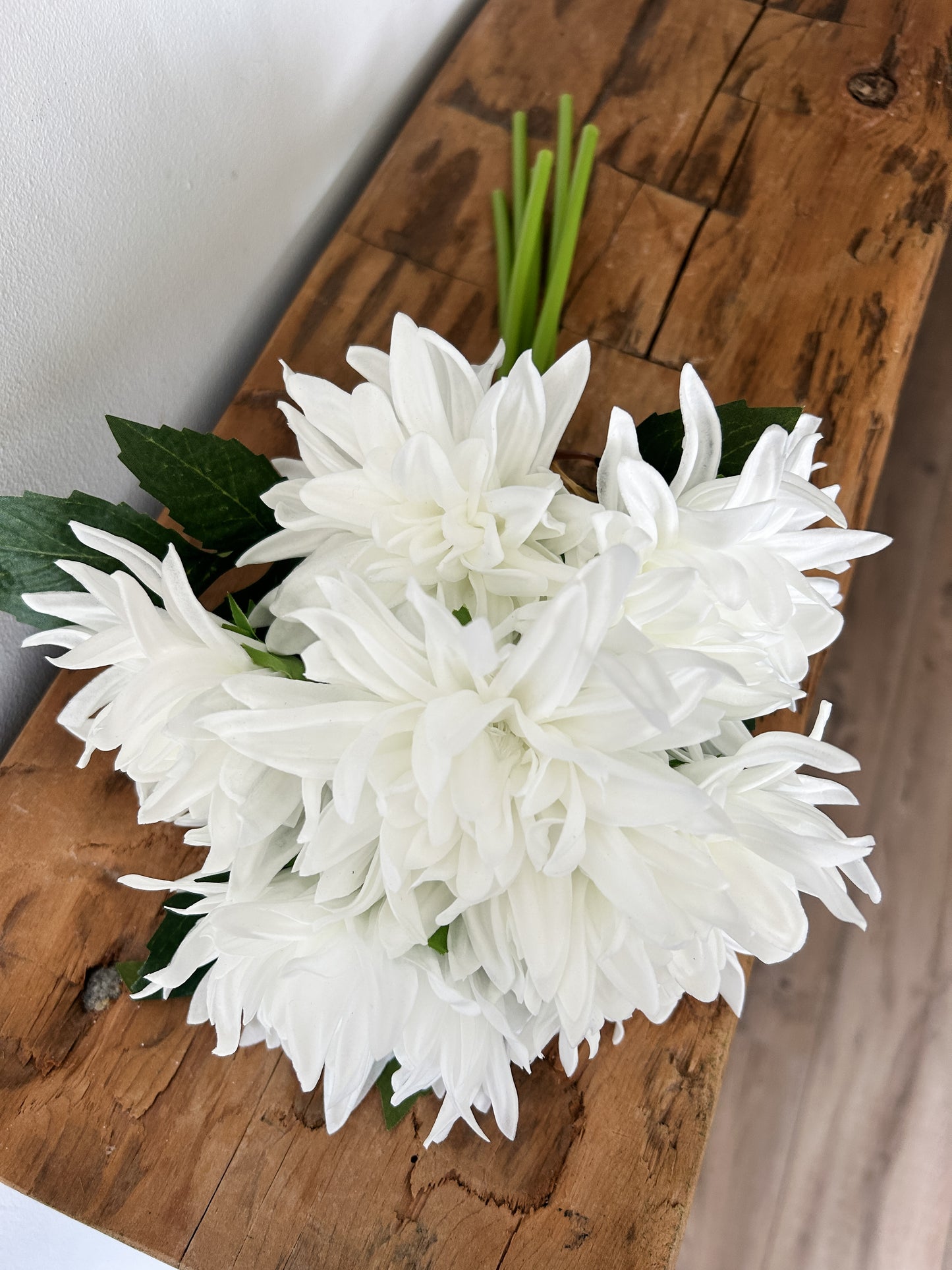 White Real Touch Dahlia Bundle