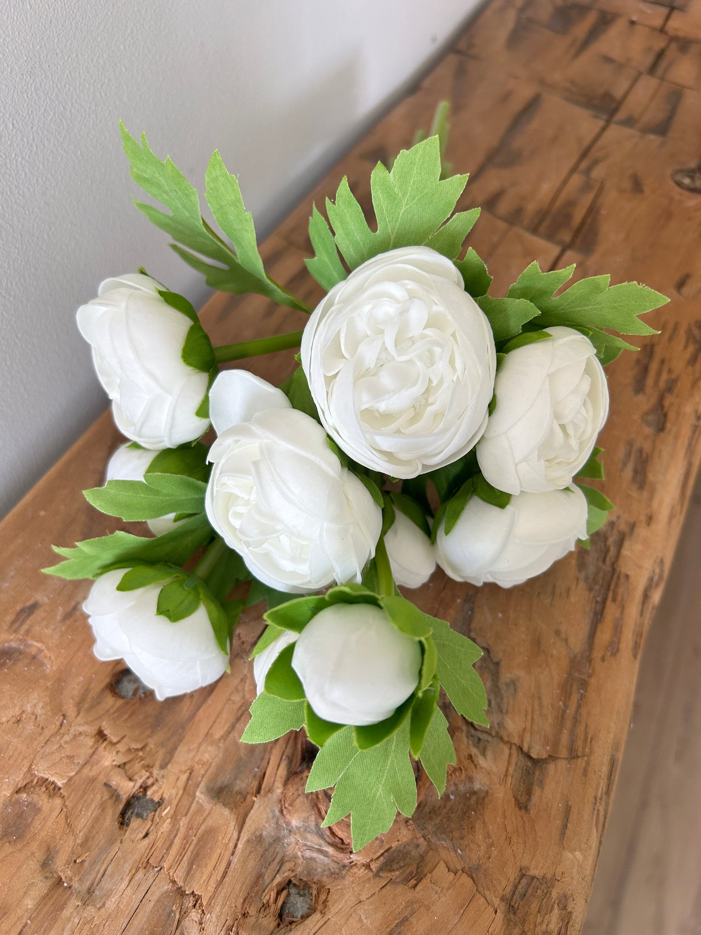 White Real Touch Ranunculus Bundle