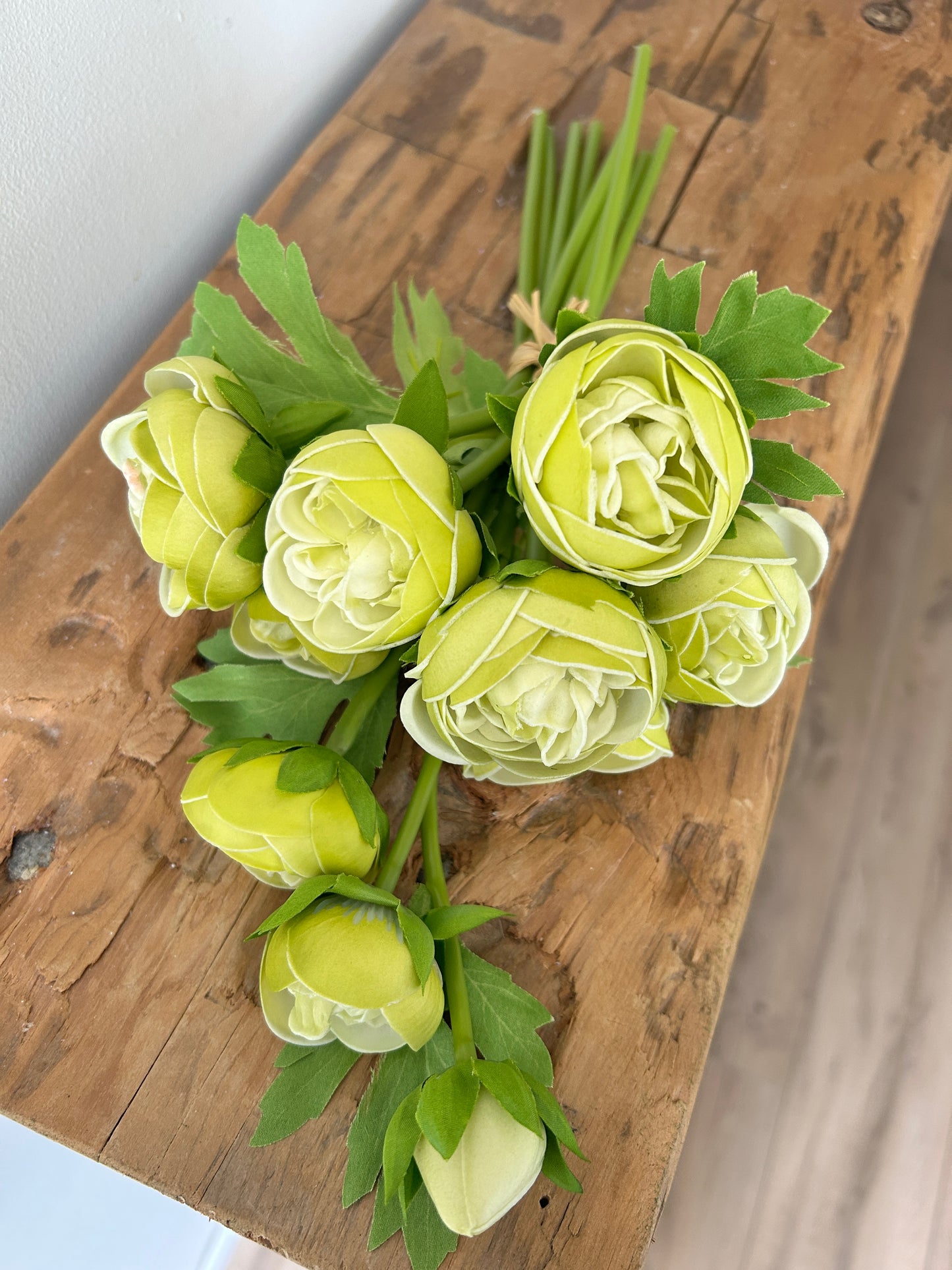 Green Real Touch Ranunculus Bundle