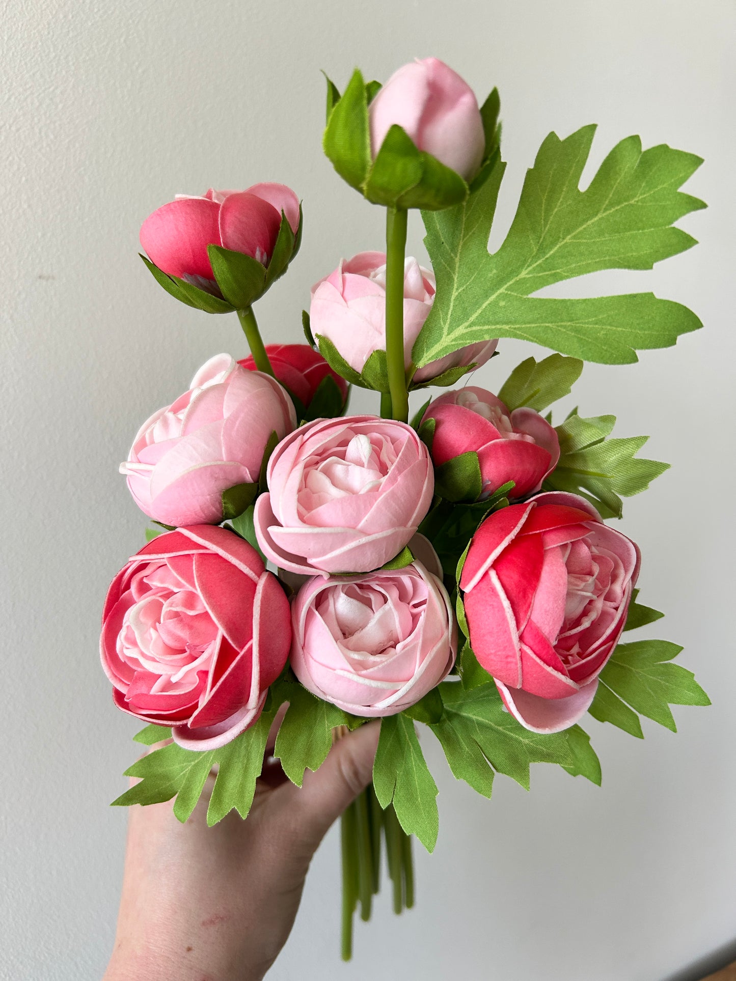 Pink & Rose Real Touch Ranunculus Bundle