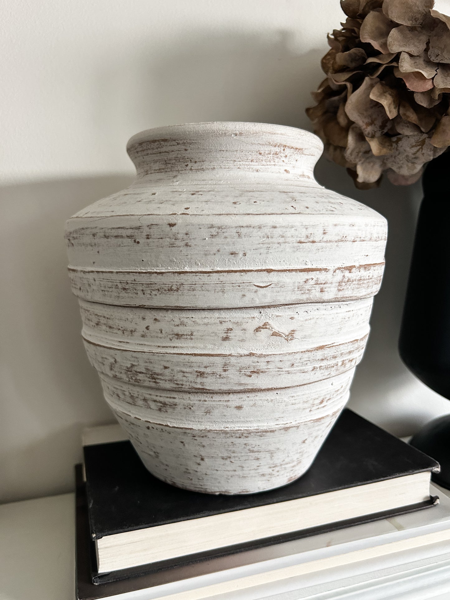 Whitney White Wash Terracotta Vase