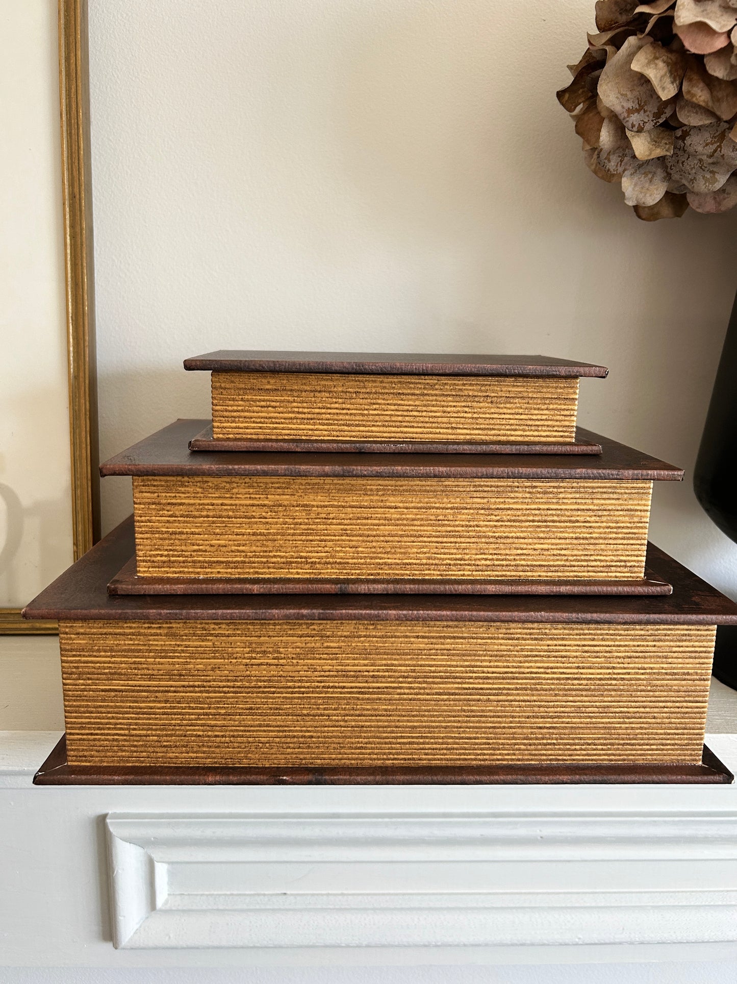 Brown Vintage Inspired Storage Books