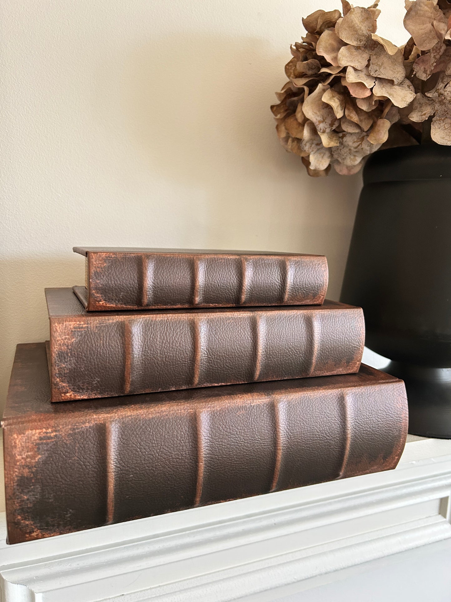 Brown Vintage Inspired Storage Books