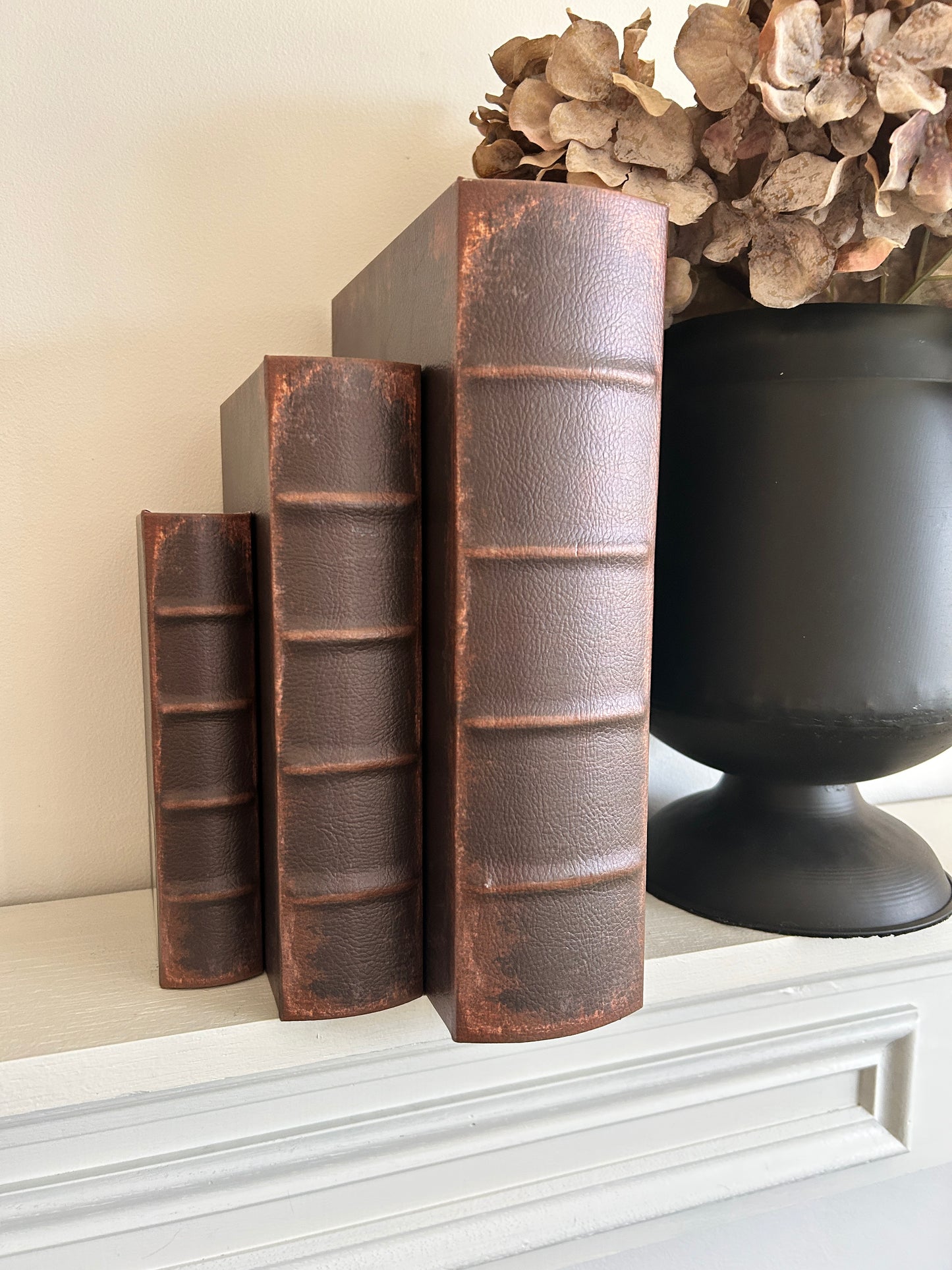 Brown Vintage Inspired Storage Books