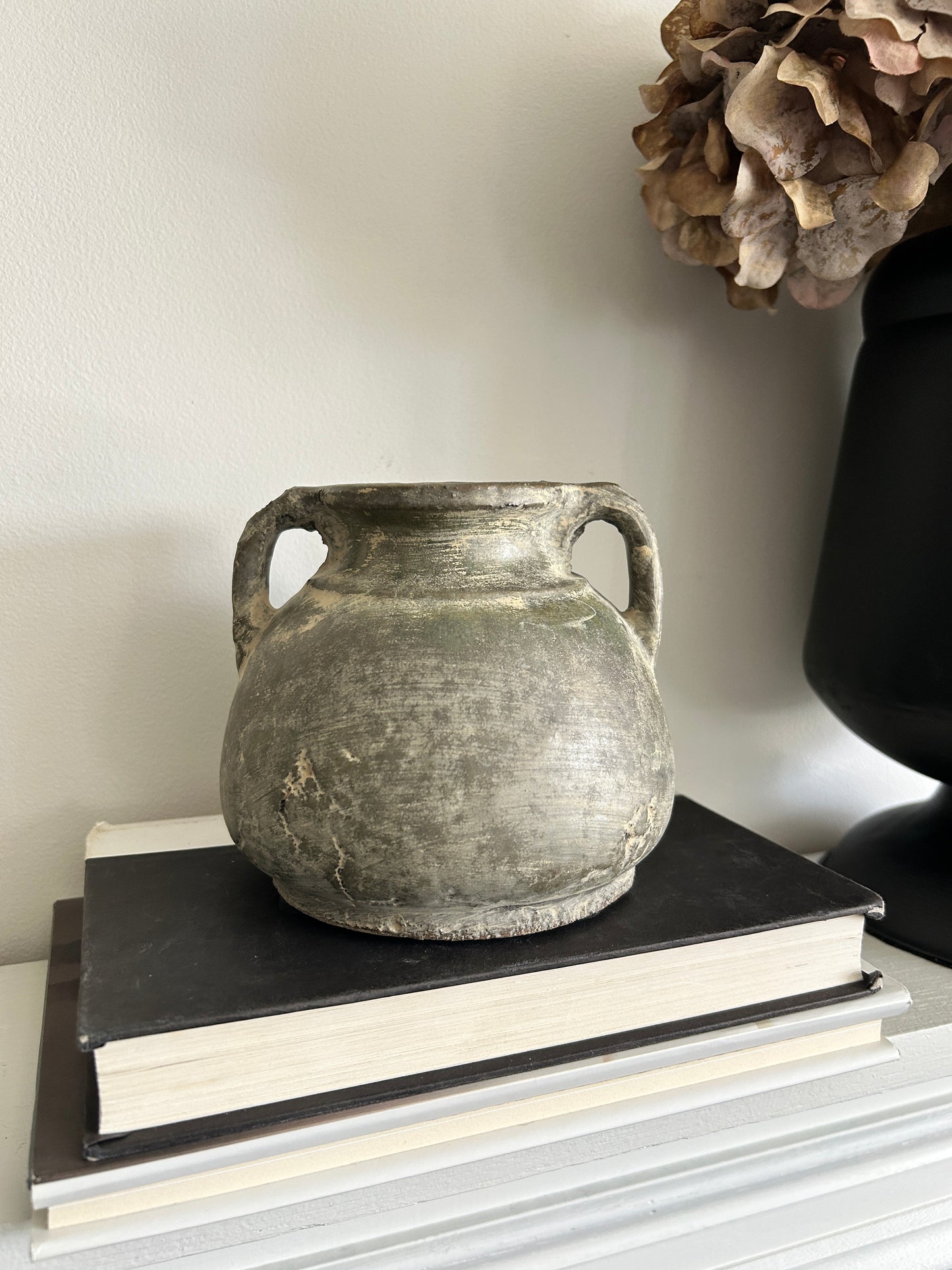 Two Handle Charcoal Bud Vase