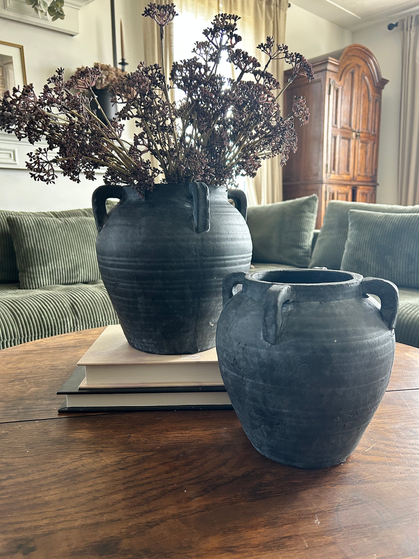 Betsy Large Antique Charcoal Vase