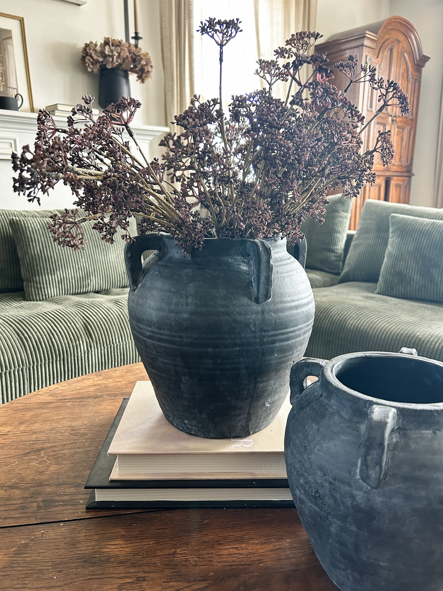 Betsy Large Antique Charcoal Vase